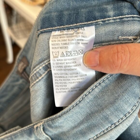 QVC Lisa Rinna Collection Skinny Slit Front Hem Ankle light wash stretch Jean 16 - Picture 13 of 14